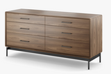 BDI Linq 9186 6-Drawer Double Dresser