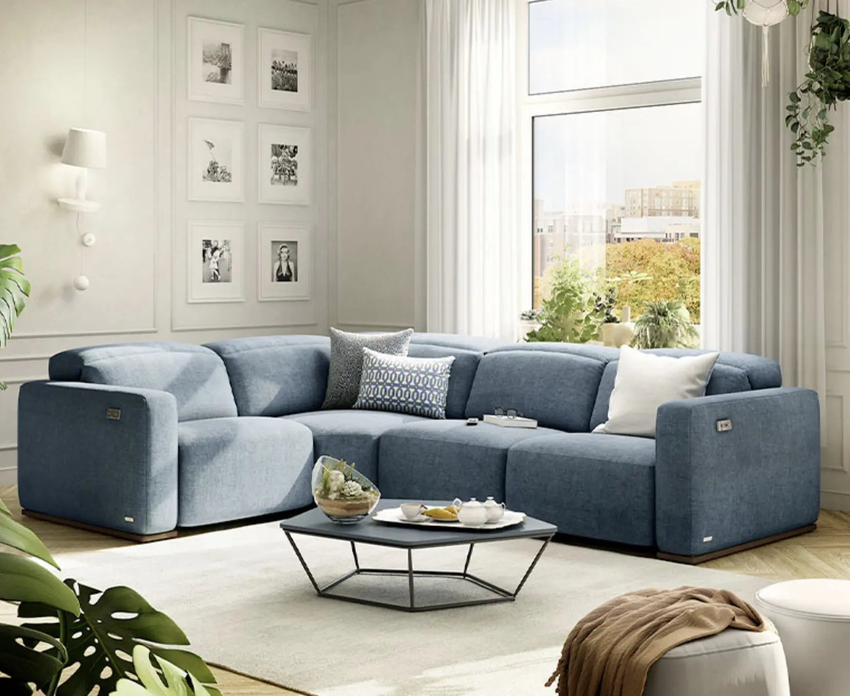 Natuzzi l shape sofa online