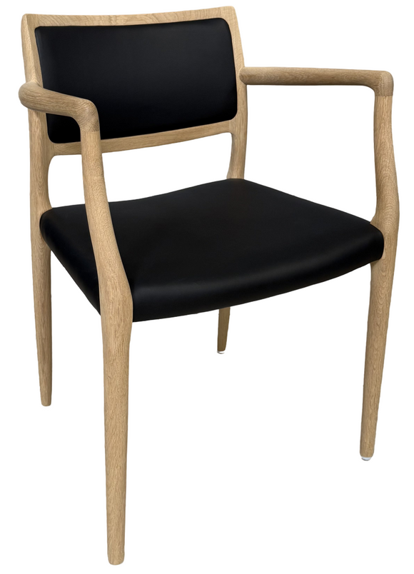 J.L. Moller 65 Dining Chair In Leather