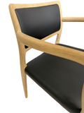 J.L. Moller 65 Dining Chair In Leather