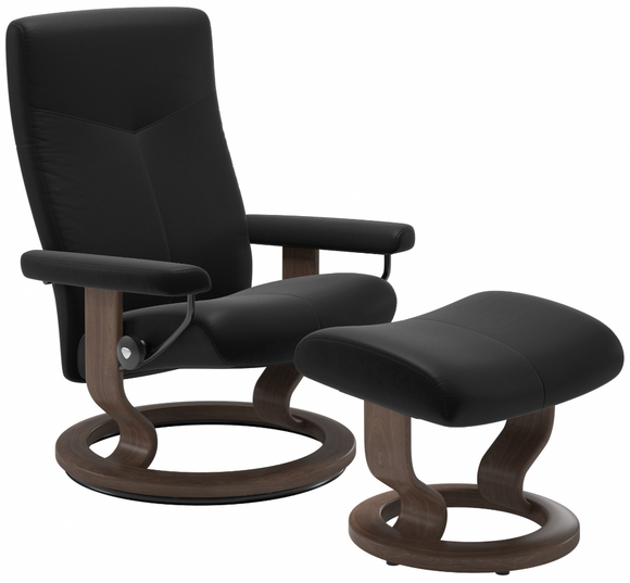 Ekornes Stressless Dover Large Classic Recliner with Ottoman