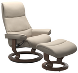 Ekornes Stressless View Medium Classic Recliner With Ottoman