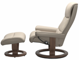 Ekornes Stressless View Medium Classic Recliner With Ottoman