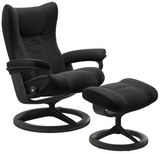 Ekornes Stressless Wing Large Signature Matte Black *Quick Ship*