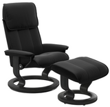 Ekornes Stressless Admiral Medium Classic Recliner with Ottoman