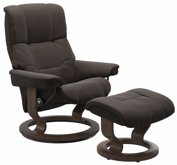 Ekornes Stressless Mayfair Medium Classic Recliner with Ottoman