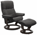 Ekornes Stressless Mayfair Small Classic Recliner with Ottoman