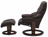 Ekornes Stressless Reno Medium Classic Recliner with Ottoman