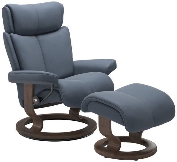 Ekornes Stressless Magic Large Classic Recliner with Ottoman International Design Center
